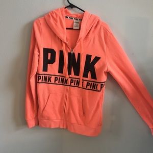 PINK medium neon pink/orange zip up